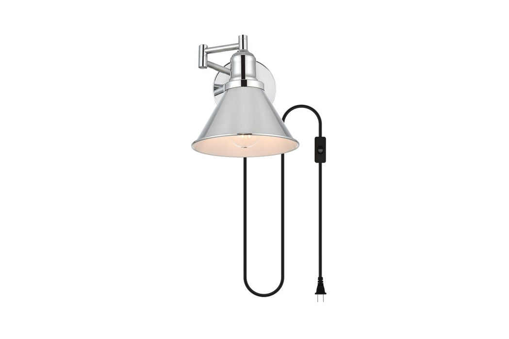 Elegant Lighting LD7331W7CH One Light Wall Sconce, Chrome