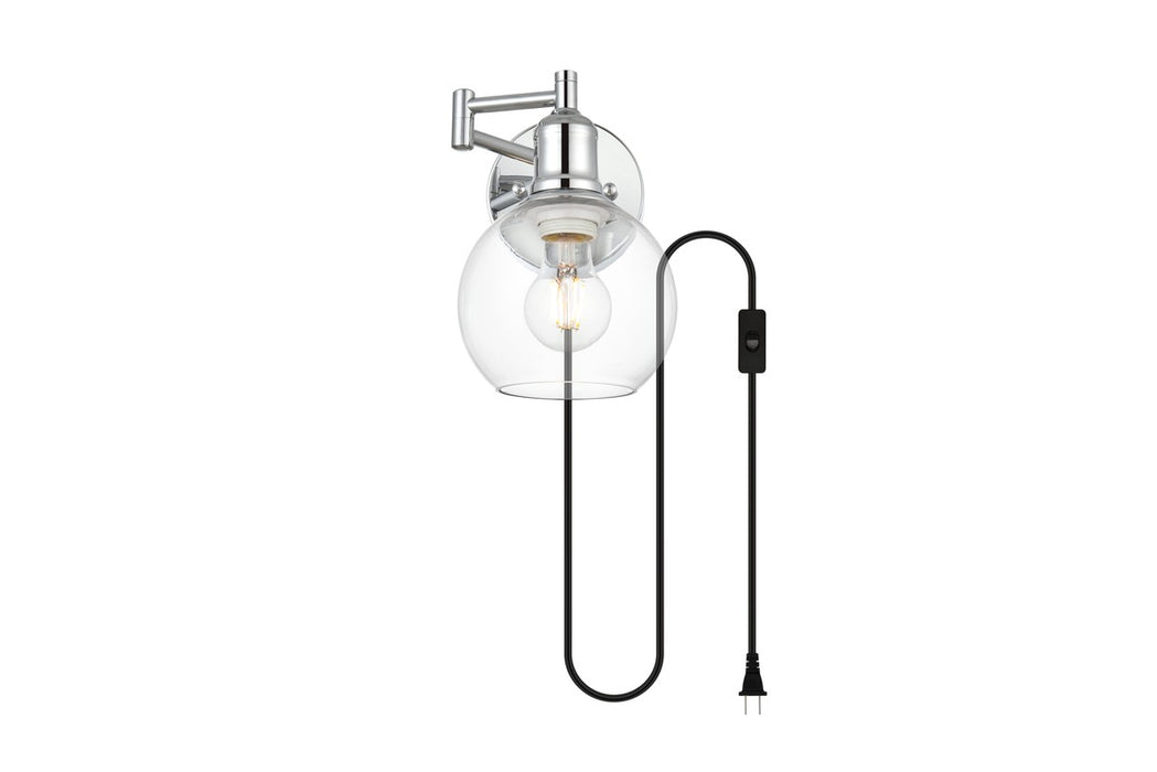 Elegant Lighting LD7332W6CH One Light Wall Sconce, Chrome