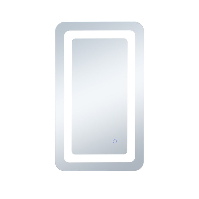 Elegant Lighting MRE32730 LED Mirror, Glossy White