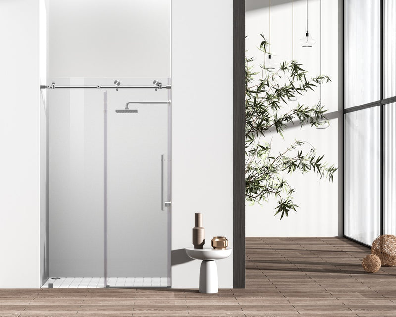 Elegant Lighting SD101-4876BNK Shower Door, Clear
