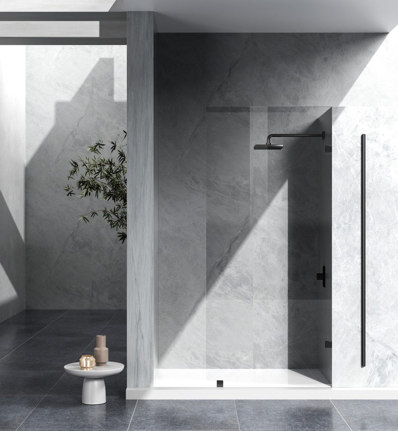 Elegant Lighting SD155-3578MBK Shower Door, Clear