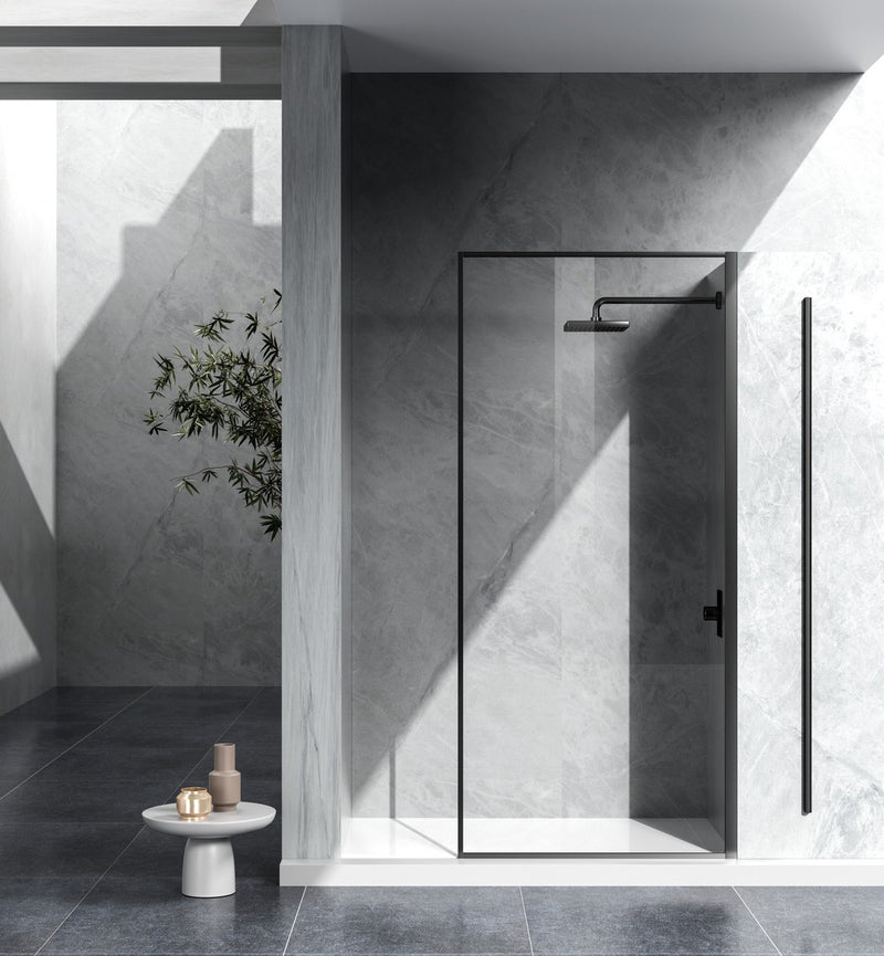 Elegant Lighting SD188-3576MBK Shower Door, Clear