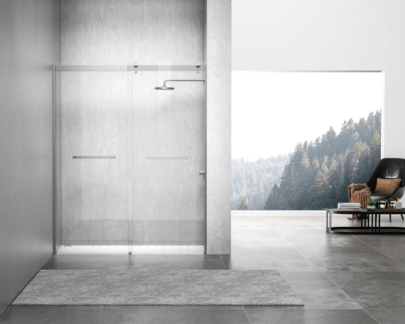Elegant Lighting SD202-6076BNK Shower Door, Clear