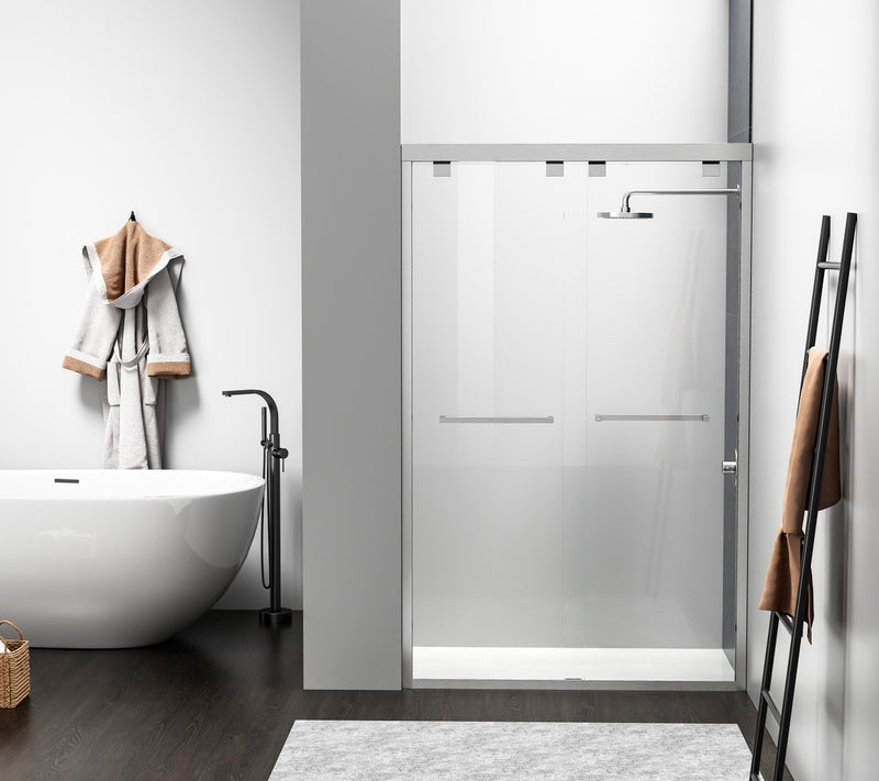 Elegant Lighting SD303-4876BNK Shower Door, Clear