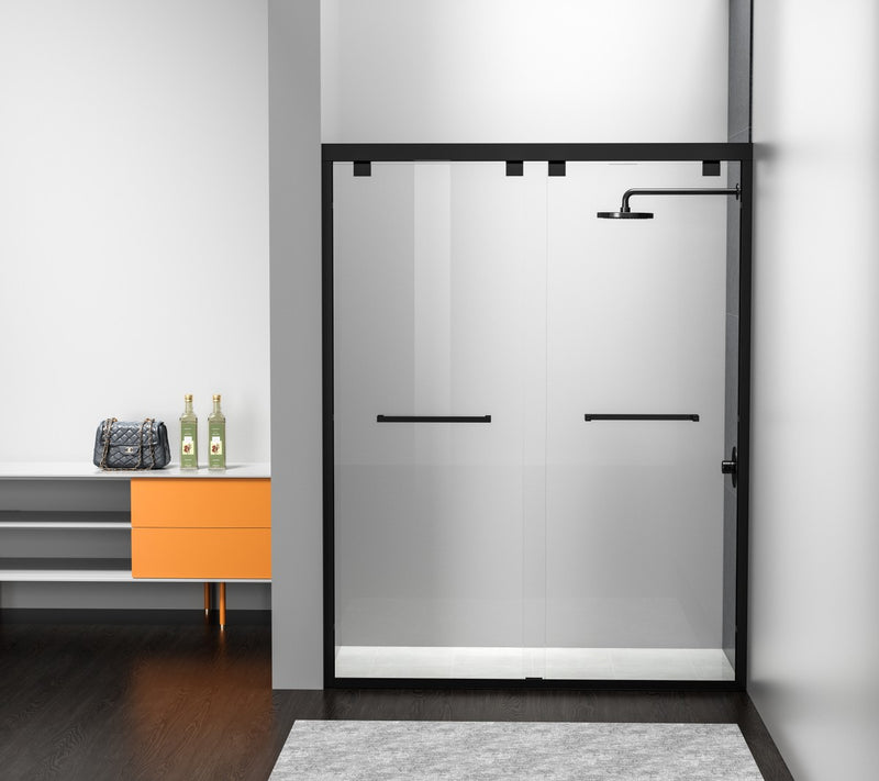 Elegant Lighting SD303-6076MBK Shower Door, Clear