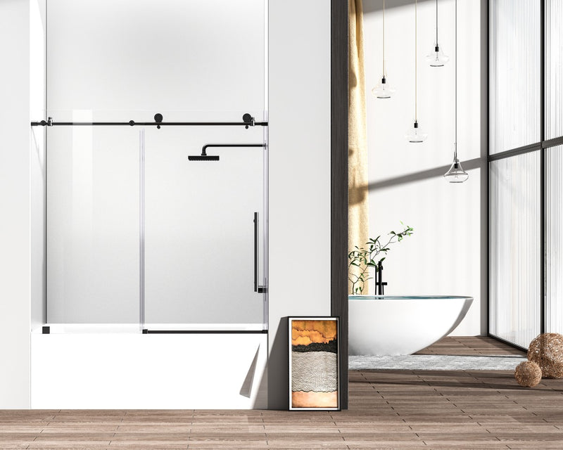 Elegant Lighting TD111-6060MBK Tub Door, Clear