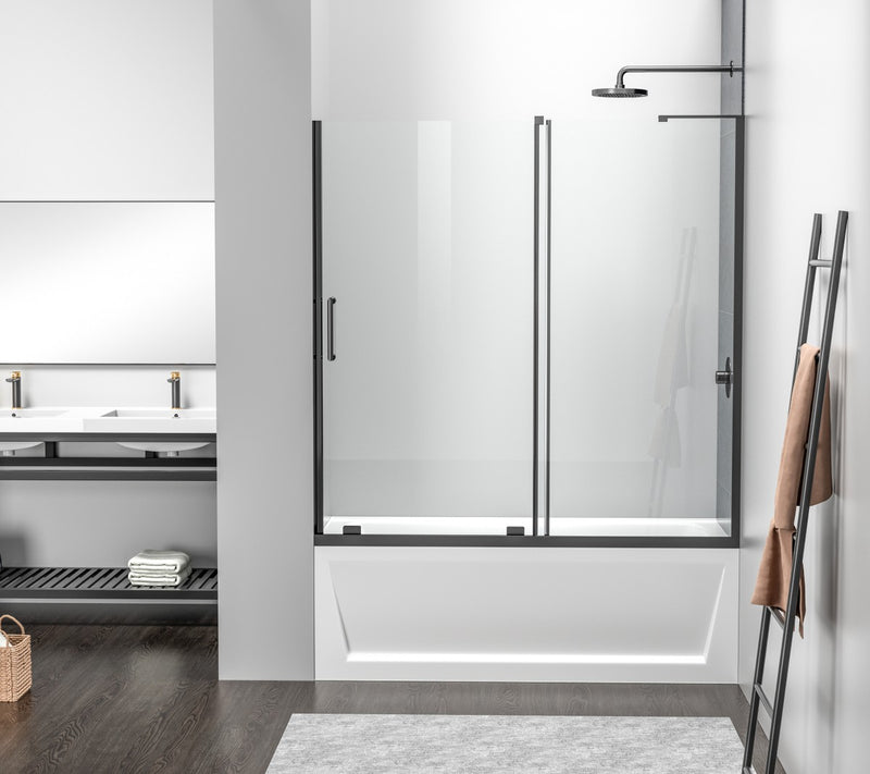 Elegant Lighting TD444-6060MBK Tub Door, Clear