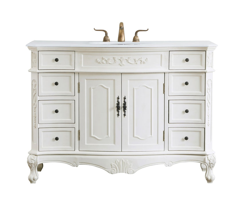 Elegant Lighting VF10148AW-VW Single Bathroom Vanity, Antique white