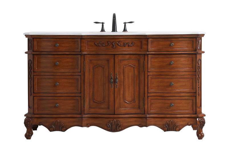 Elegant Lighting VF10160TK-VW Single Bathroom Vanity, Teak