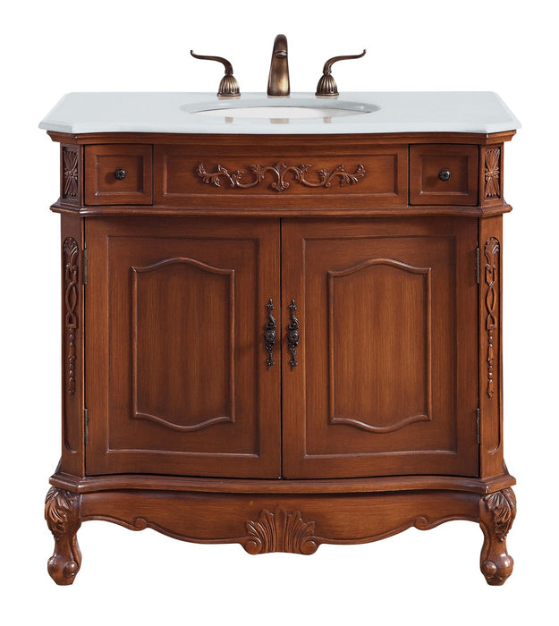 Elegant Lighting VF10536BR-VW Single Bathroom Vanity, Teak