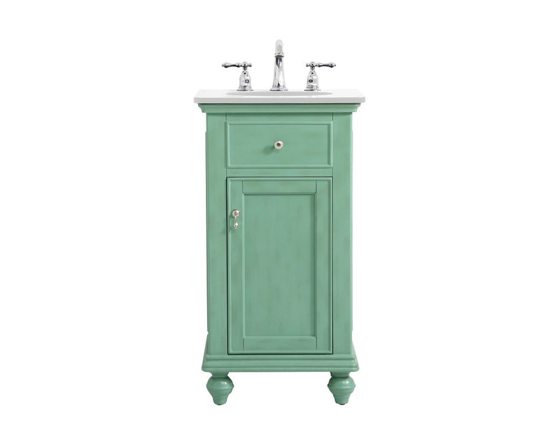 Elegant Lighting VF12319VM-VW Single Bathroom Vanity, Vintage mint