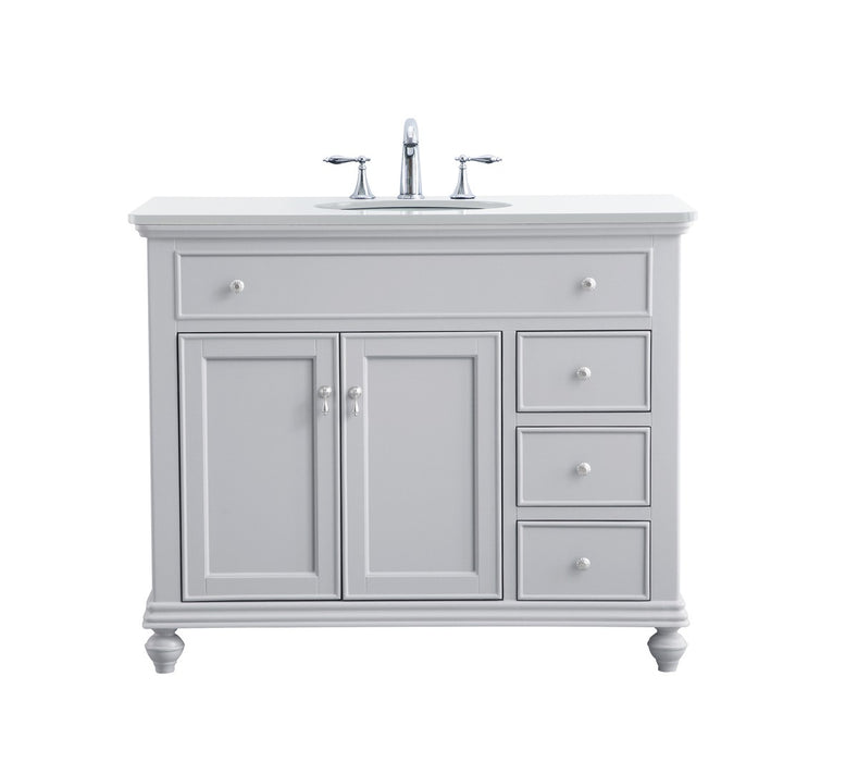 Elegant Lighting VF12342GR-VW Single Bathroom Vanity, Grey