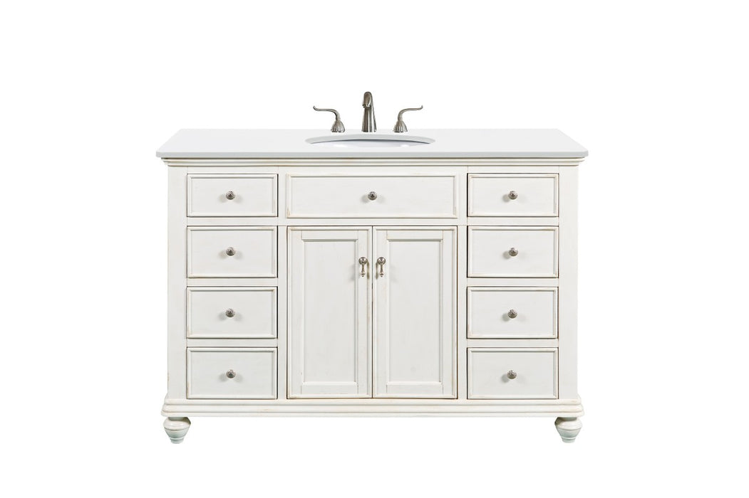 Elegant Lighting VF12348AW-VW Single Bathroom Vanity, Antique white