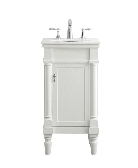 Elegant Lighting VF13018AW-VW Single Bathroom Vanity, Antique white