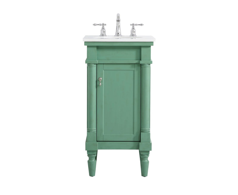 Elegant Lighting VF13018VM-VW Single Bathroom Vanity, Vintage mint