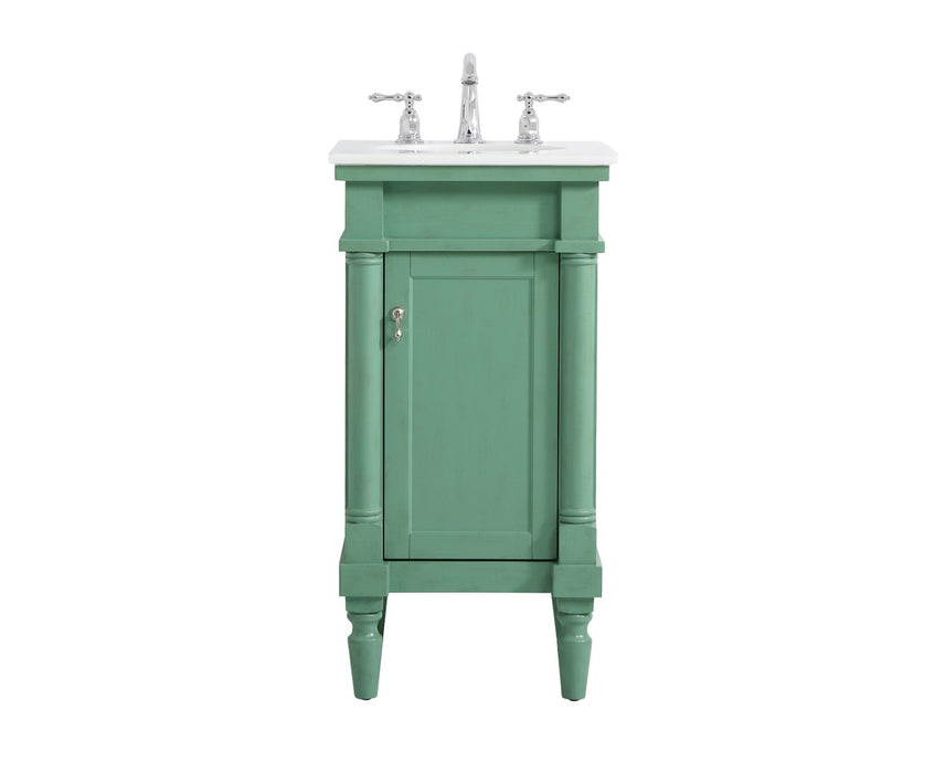 Elegant Lighting VF13018VM-VW Single Bathroom Vanity, Vintage mint