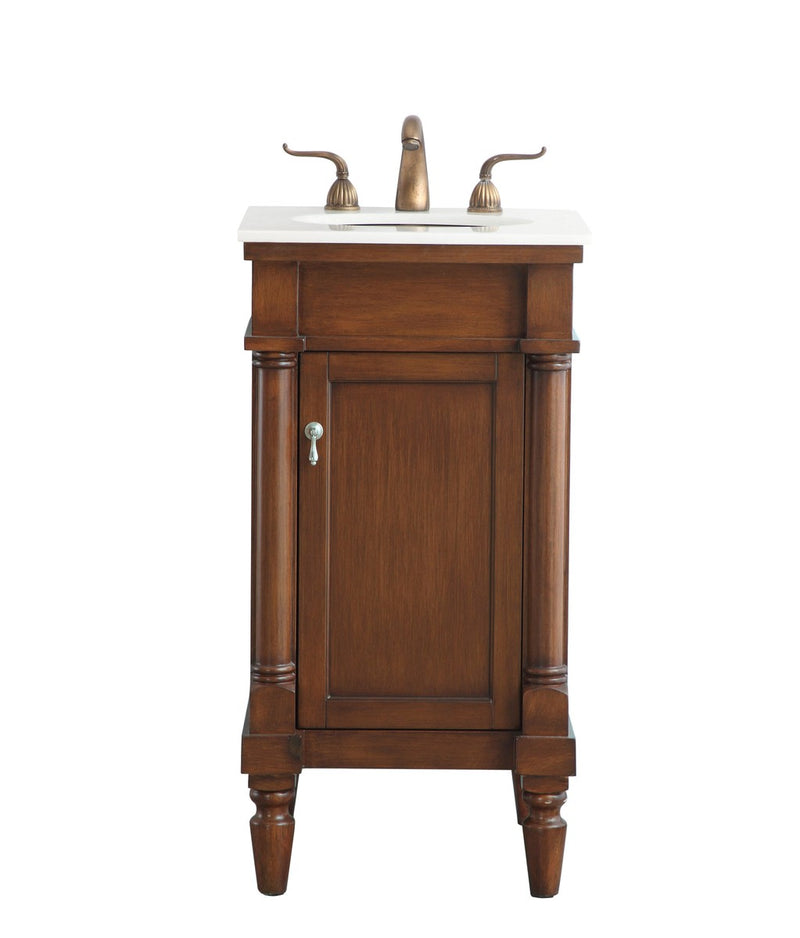 Elegant Lighting VF13018WT-VW Single Bathroom Vanity, Walnut