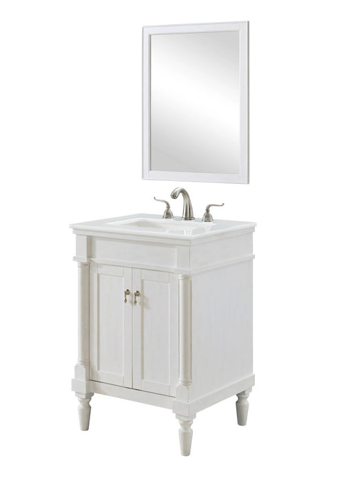 Elegant Lighting VF13024AW-VW Single Bathroom Vanity, Antique white