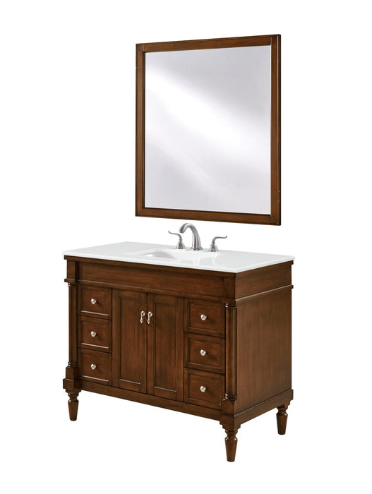 Elegant Lighting VF13042WT-VW Single Bathroom Vanity, Walnut