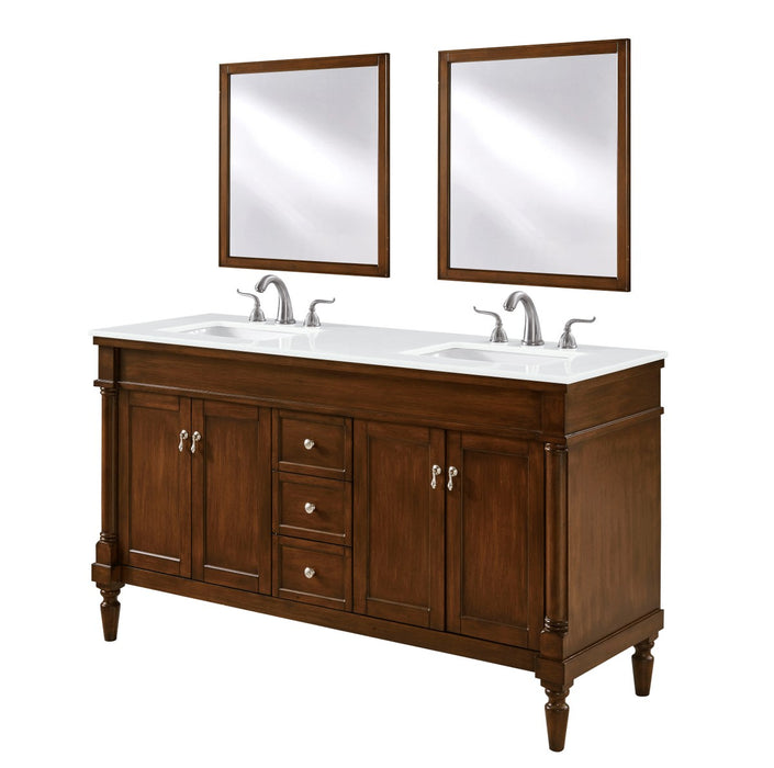 Elegant Lighting VF13060DWT-VW Bathroom Vanity, Walnut