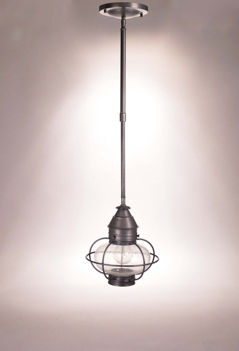 Northeast Lantern 2522-DB-MED-CSG-AP10 One Light Pendant, Dark Brass