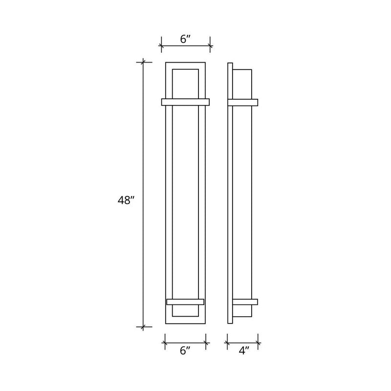 Justice Designs ALR-7616W-MBLK LED Outdoor Wall Sconce, Matte Black