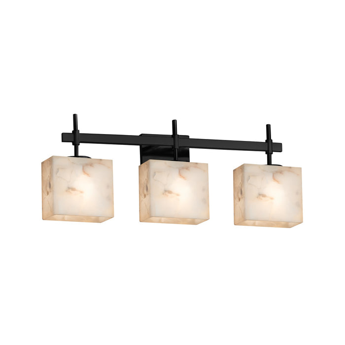 Justice Designs ALR-8413-55-MBLK Three Light Bath Bar, Matte Black