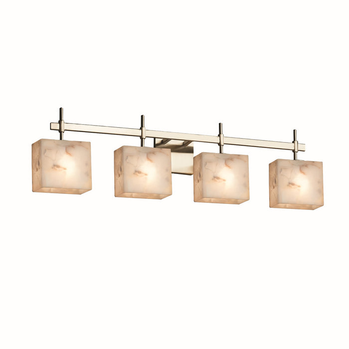 Justice Designs ALR-8414-55-NCKL Four Light Bath Bar, Brushed Nickel