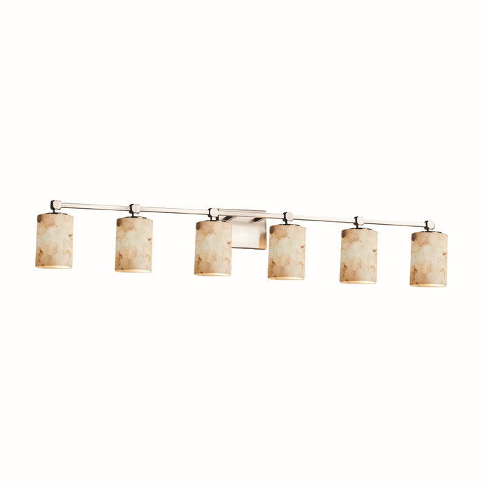 Justice Designs ALR-8426-10-NCKL Six Light Bath Bar, Brushed Nickel