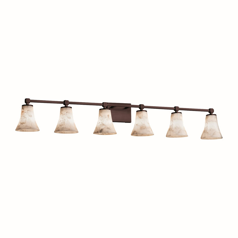 Justice Designs ALR-8426-20-DBRZ Six Light Bath Bar, Dark Bronze