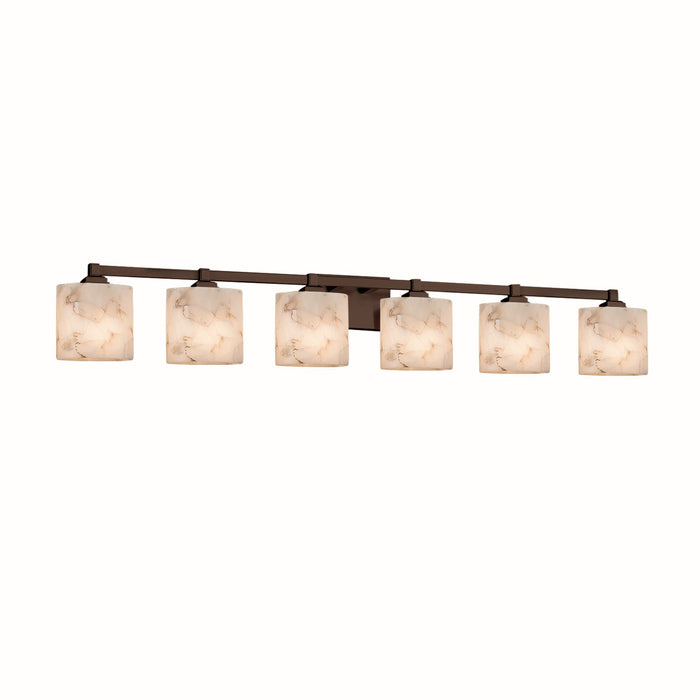 Justice Designs ALR-8436-30-DBRZ Six Light Bath Bar, Dark Bronze