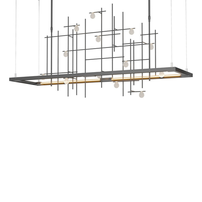 Hubbardton Forge 139752-LED-LONG-10-YG0500 LED Pendant, Black