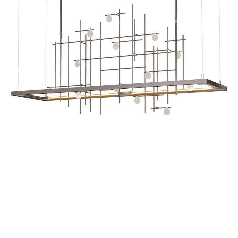 Hubbardton Forge 139752-LED-LONG-14-YG0500 LED Pendant, Oil Rubbed Bronze