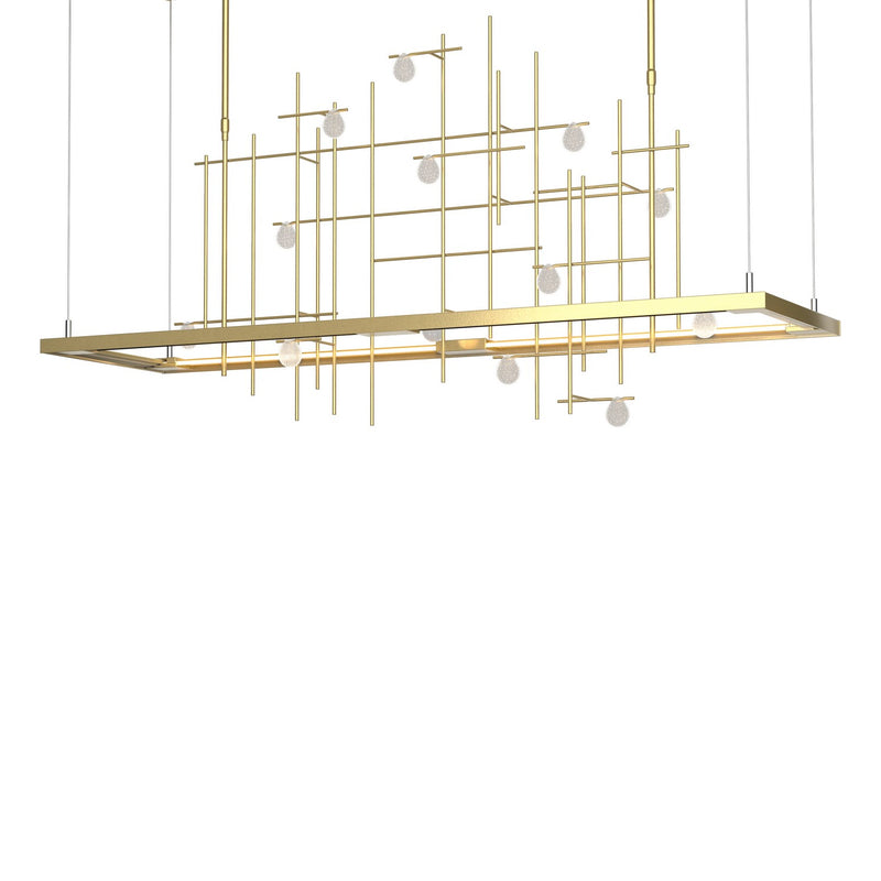 Hubbardton Forge 139752-LED-LONG-86-YG0500 LED Pendant, Modern Brass