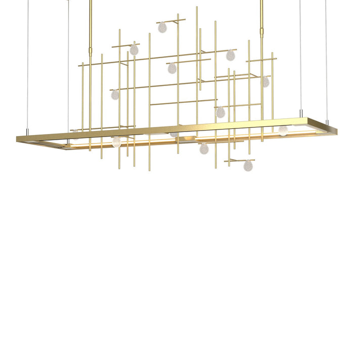 Hubbardton Forge 139752-LED-SHRT-86-YG0500 LED Pendant, Modern Brass