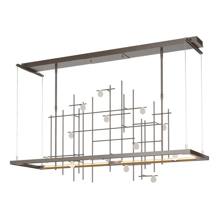 Hubbardton Forge 139752-LED-STND-14-YG0500 LED Pendant, Oil Rubbed Bronze