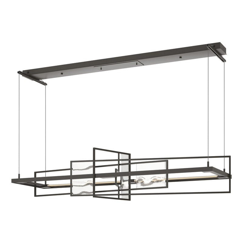 Hubbardton Forge 139754-LED-STND-07-AQ LED Pendant, Dark Smoke