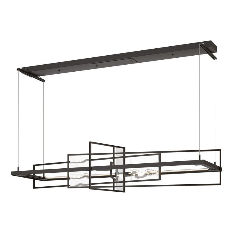 Hubbardton Forge 139754-LED-STND-14-AQ LED Pendant, Oil Rubbed Bronze