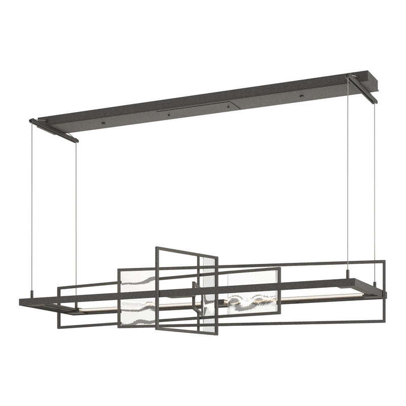 Hubbardton Forge 139754-LED-STND-20-AQ LED Pendant, Natural Iron