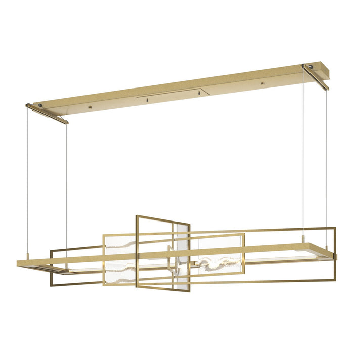 Hubbardton Forge 139754-LED-STND-86-AQ LED Pendant, Modern Brass