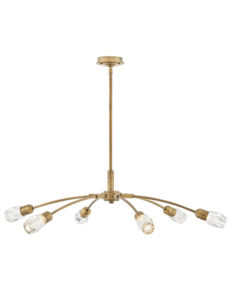 Fredrick Ramond FR33326HB LED Chandelier, Heritage Brass