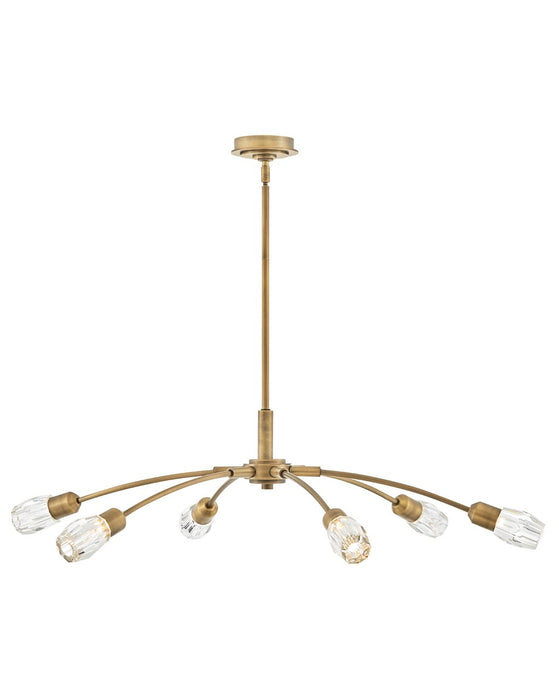 Fredrick Ramond FR33326HB LED Chandelier, Heritage Brass