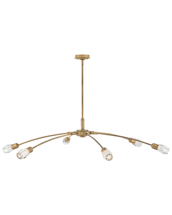 Fredrick Ramond FR33328HB LED Chandelier, Heritage Brass