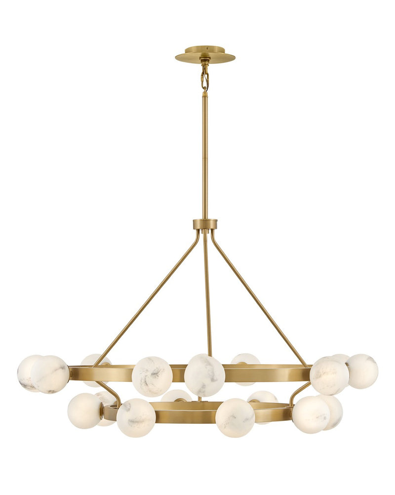 Fredrick Ramond FR41905LCB LED Chandelier, Lacquered Brass