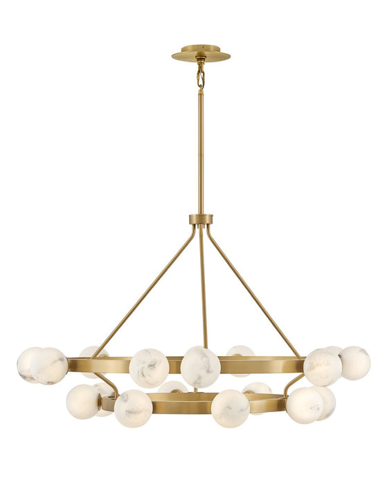 Fredrick Ramond FR41905LCB LED Chandelier, Lacquered Brass