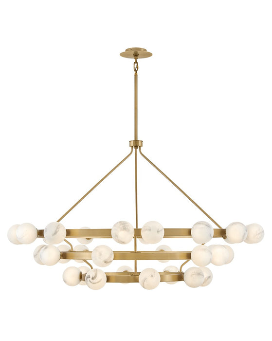 Fredrick Ramond FR41908LCB LED Chandelier, Lacquered Brass