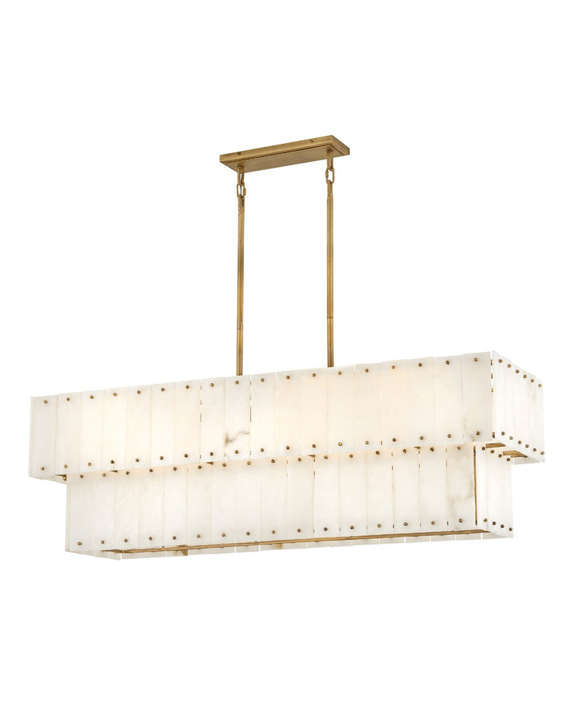 Fredrick Ramond FR47756BNG LED Linear Chandelier, Burnished Gold