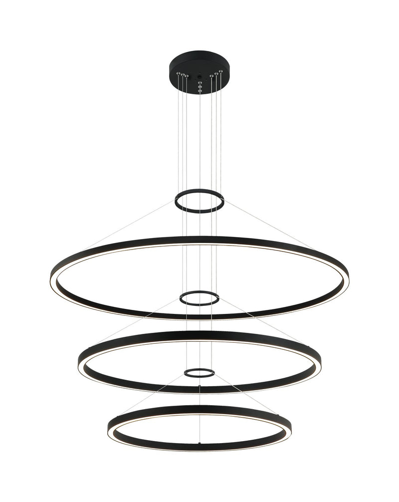 Matteo Lighting C30896MB LED Chandelier, Matte Black