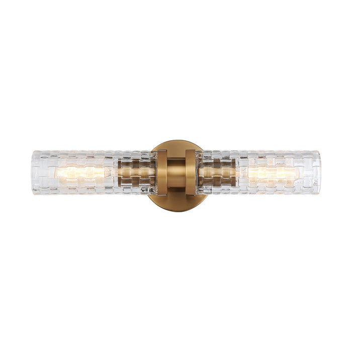 Matteo Lighting W32112AG Two Light Wall Sconce, Aged Gold Brass