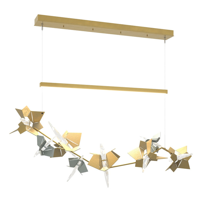 Hubbardton Forge 139813-LED-STND-86-82-CR LED Pendant, Modern Brass